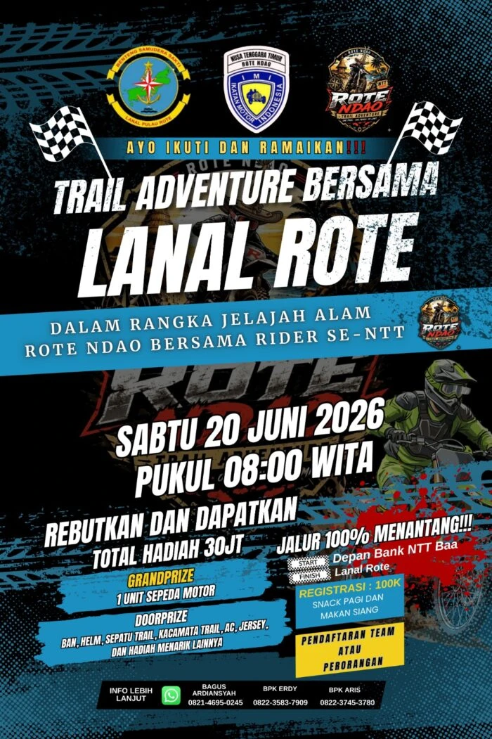 Siap Manjakan Rider se-NTT, Lanal Rote Gelar Trail Adventure Juni Ini: Jalur Menantang, Berhadiah Motor!